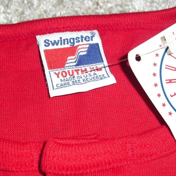 Cincinnati Reds Kids Youth Swingster Vintage 90s 1993 Red T-shirt Sz. XL New Mlb - Picture 3 of 4